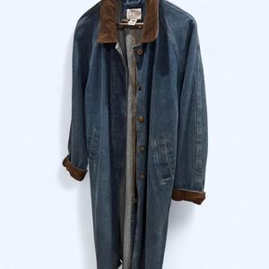 carolina Blues denim trench jacket